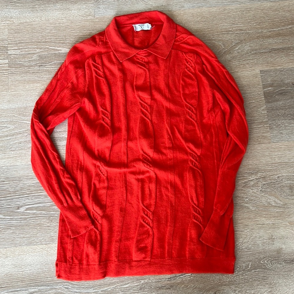 Valentino cashmere sweater red orange size small